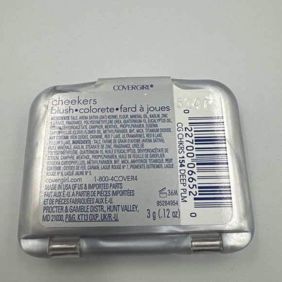 Cover Girl Cheekers #154 Deep Plum Blush With Brush Applicator - Picture 3 of 3